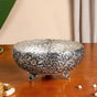 Floral Urli Bowl With Stand Silver