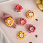 Flower Petal Tea Light Holders Set Of 6