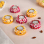 Flower Petal Tea Light Holders Set Of 6