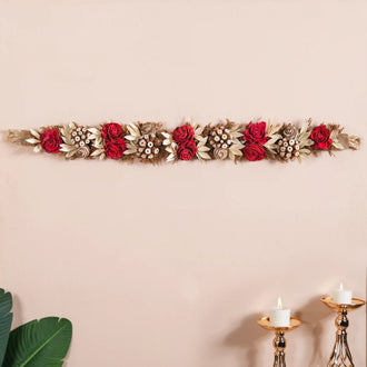 Artificial Flower Door Hanging Red