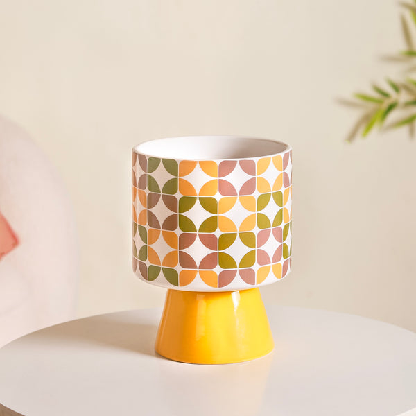 bauhaus plant pot Colour Pop Pedestal Flower Pot Bauhaus Multicolour Online - Premium Vase