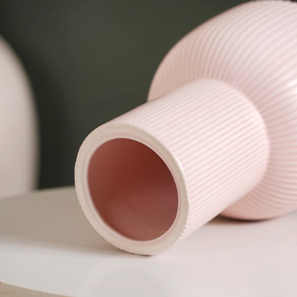 Pastel Pink Ceramic Flower Vase