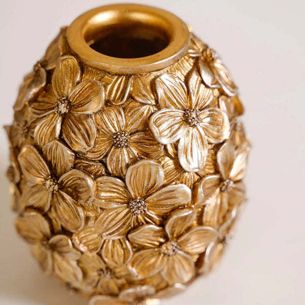 Radiant Floral Resin Vase