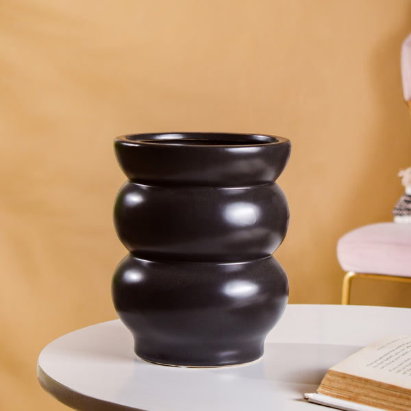 Tier Design Ceramic Vase Black
