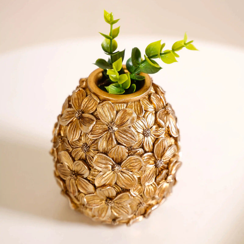 Radiant Floral Resin Vase