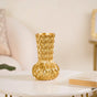 Luxe Textured Golden Flower Vase