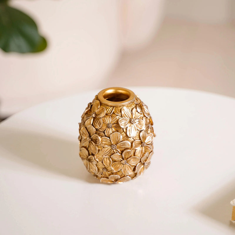 Radiant Floral Resin Vase