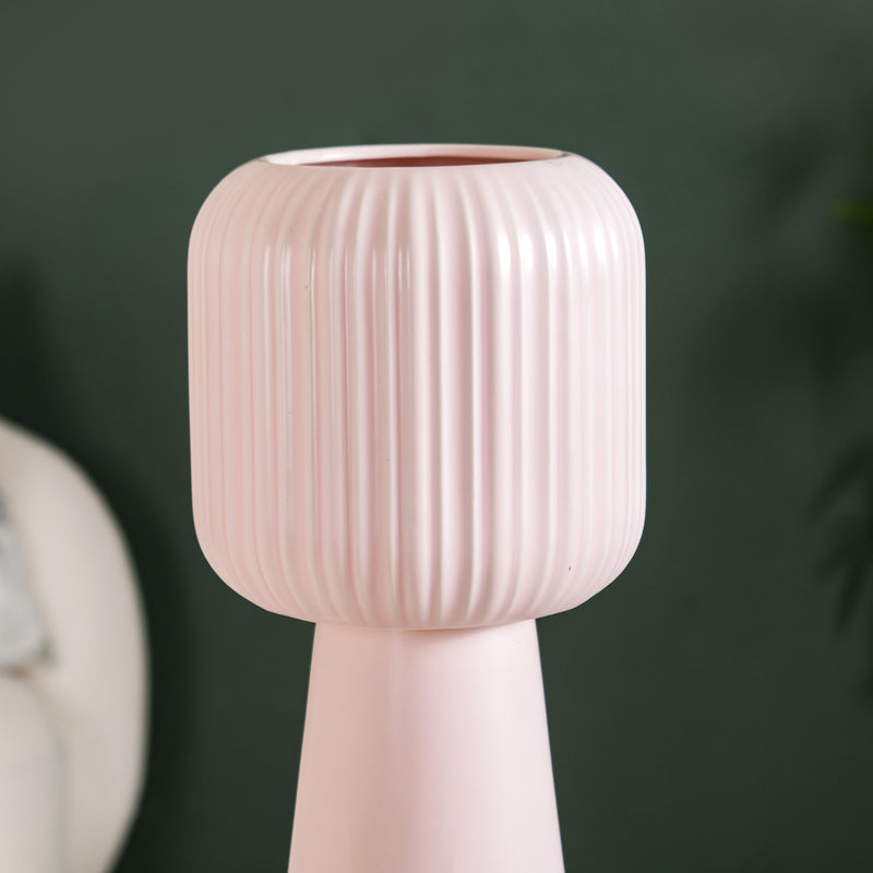 Scandi Pedestal Floor Vase Pink