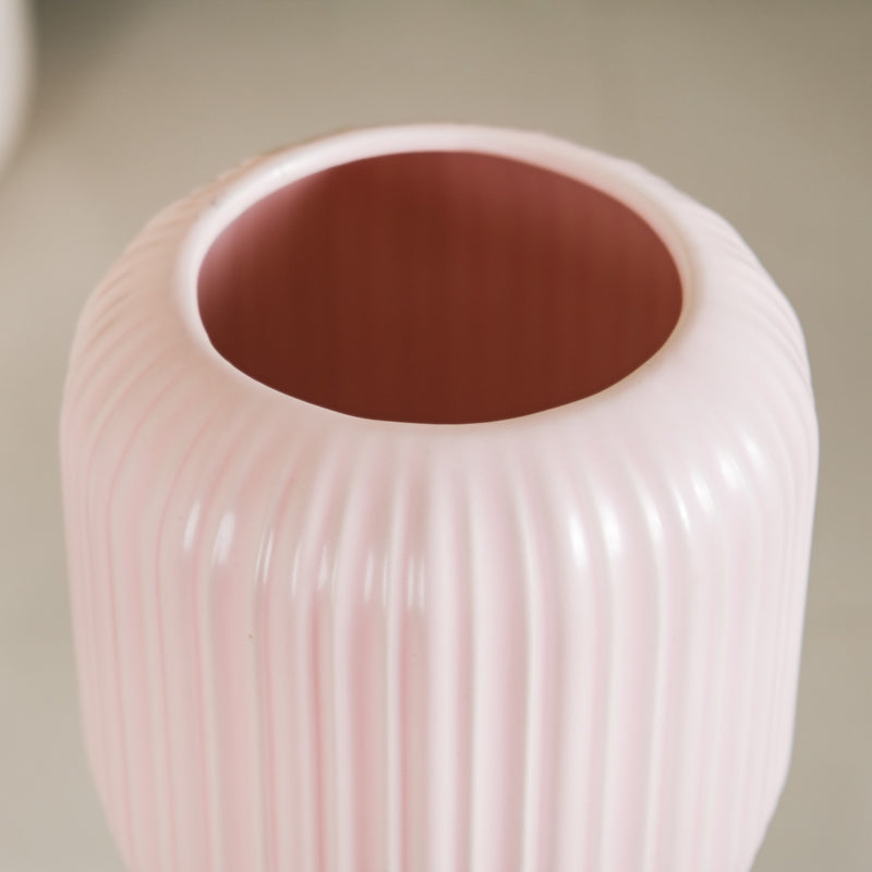 Scandi Pedestal Floor Vase Pink