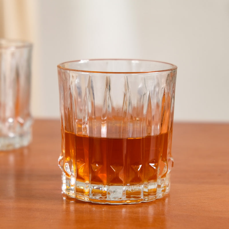 Fluted Jewel Premium Scotch Glass Large Set Of 6 350ml