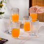 Set Of 6 Fluted Tall Glass Tumbler 300ml