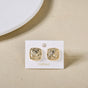 Ornate Foil Imprint Studs Gold