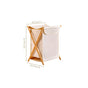 Foldable Bamboo Laundry Basket Offwhite