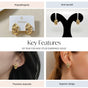 Foliage Stud Earrings Gold