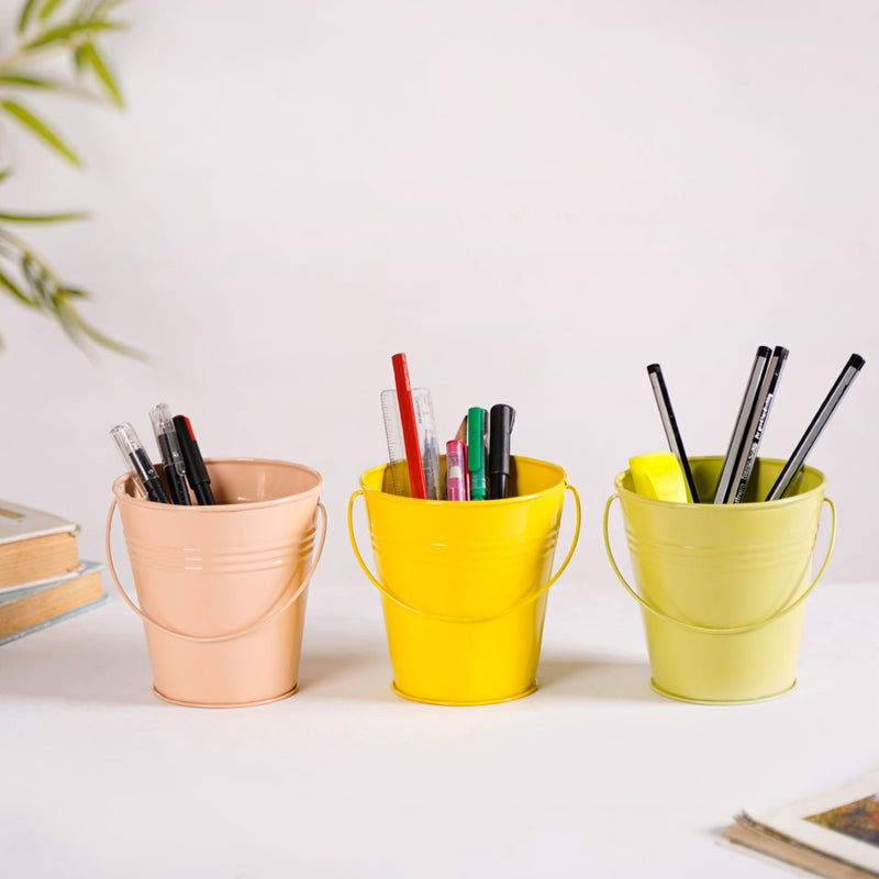 Metal Bucket For Home Decoration Set Of 3