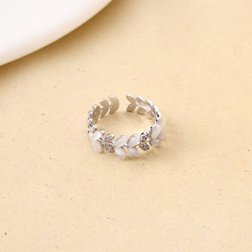 Frosted Ivy Ring Silver