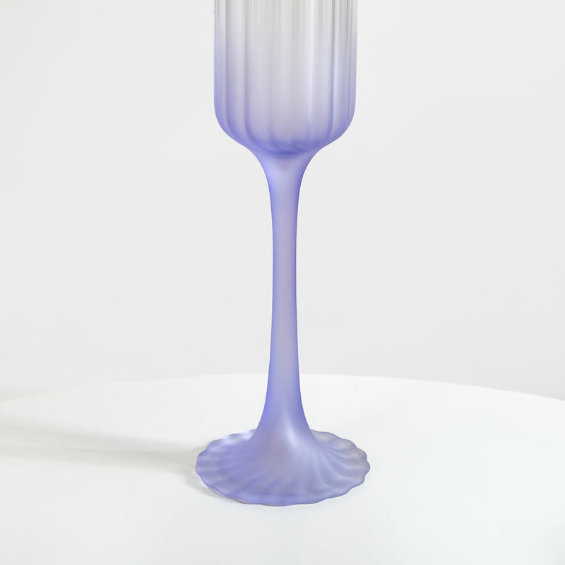 Frosted Ombre Champagne Glass Lavender 200ml