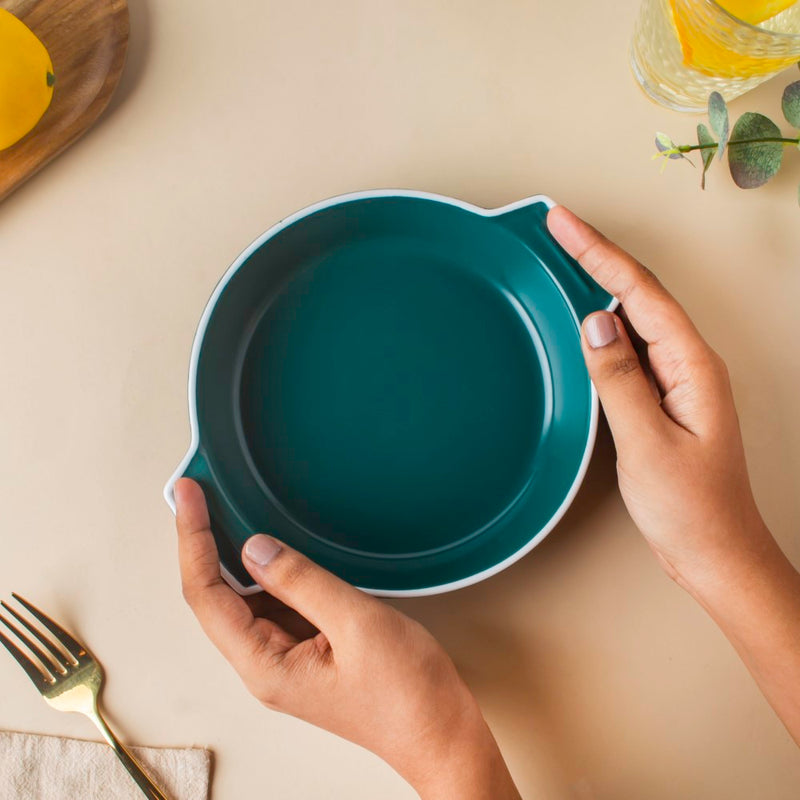 Ceramic Baking Pot Green Small 400ml