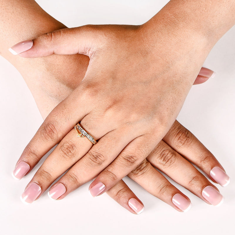 Galaxy Gleam Dual Band Gold Ring