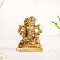 Ganpati Brass Idol 8cm - Ganpati Brass Idol, Ganpati Statue, Brass Ganesh Idol, Decorative Ganpati Figure, Sacred Brass Idol