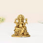 Ganpati Statue With Temple Jewellery Finish 5cm