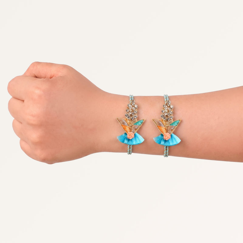Blueming Garden of Love Rakhi Set Of 2