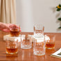 Geometric Embossed Whiskey Glass Set Of 6 240ml