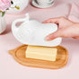 Elephant Ceramic Butter Dish With Stand