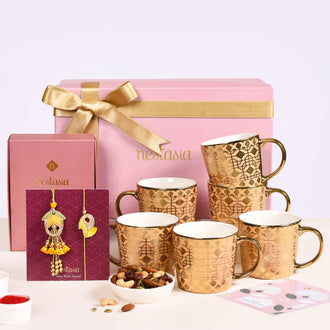 Golden Paradise Rakhi Hamper For Bhaiya Bhabhi