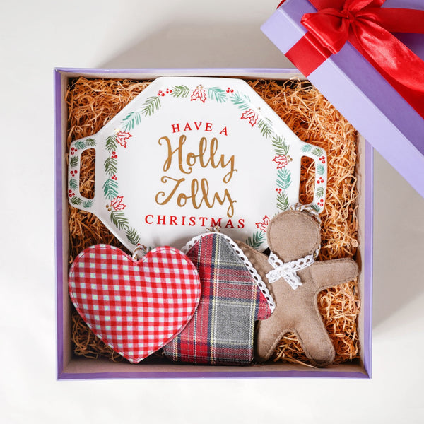 Holly Jolly Christmas Gift Set of 4