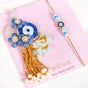 Bugle Bead Evil Eye Rakhi Lumba Hamper Set Of 4 With Gift Box And Card