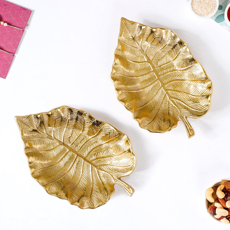 Golden Leaf Rakhi Gift Hamper For Brother