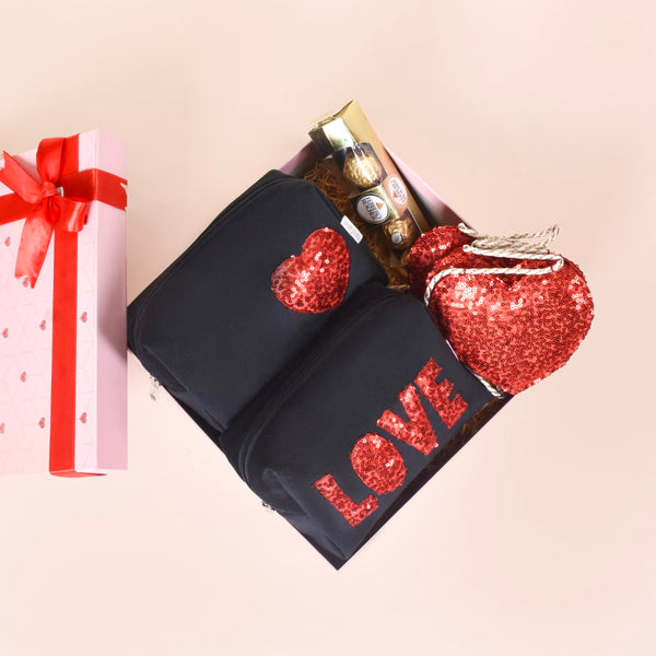 Love Heart Gift Hamper Set Of 4