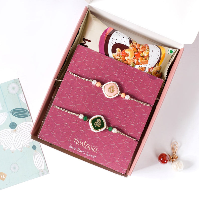 Golden Leaf Rakhi Gift Hamper For Brother
