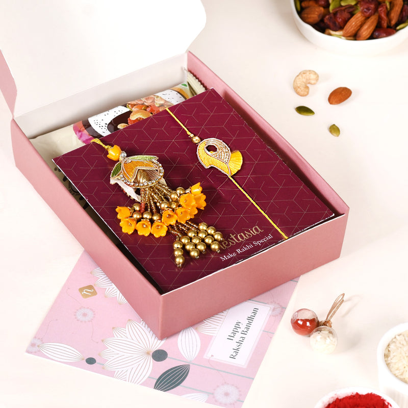 Golden Paradise Rakhi Hamper For Bhaiya Bhabhi