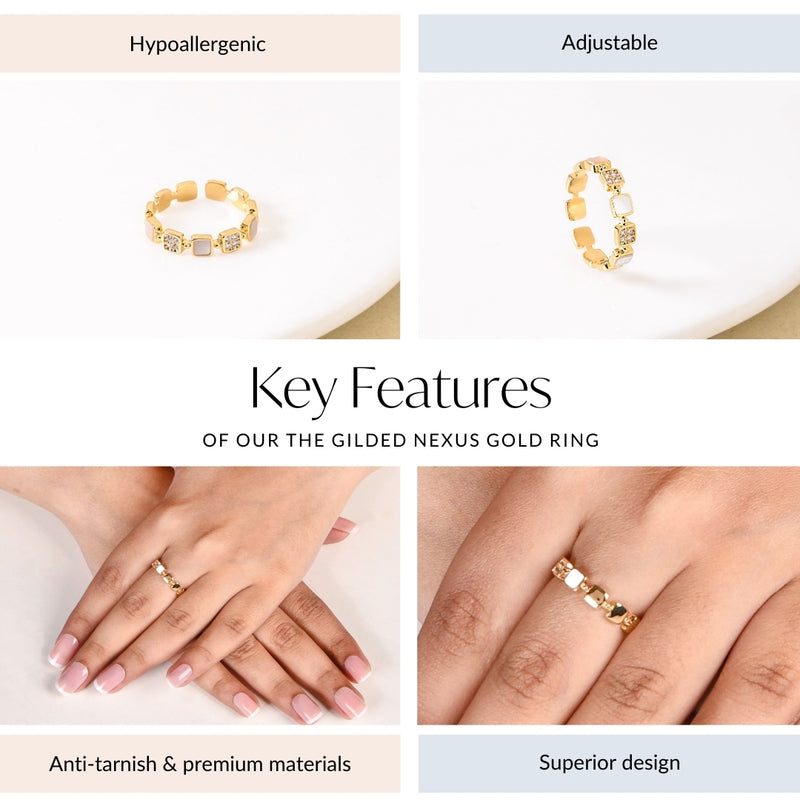 The Gilded Nexus Gold Ring