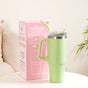 Glacio Insulated Water Bottle Tumbler With Handle Seafoam Green 850ml