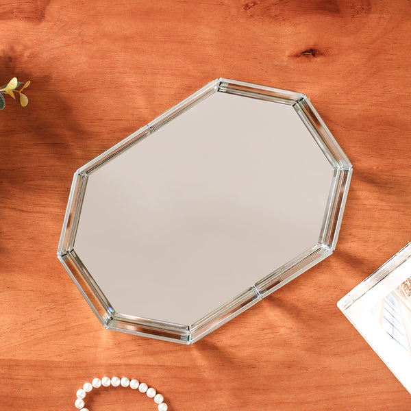 Glam Mirror Decorative Tray Silver