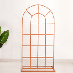 Bronze Arch Window Metal Backdrop Frame