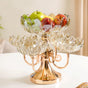 Chic 2 Layer Decorative Glass Bowls With Iron Stand