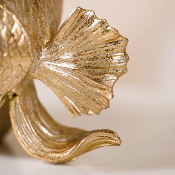 Betta Fish Sculpture With Crystal Ball