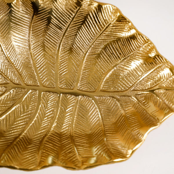 Colocasia Leaf Trinket Tray Gold Set Of 2