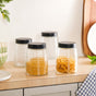 Ring Glass Kitchen Jars With Lid Set Of 4 1400ml