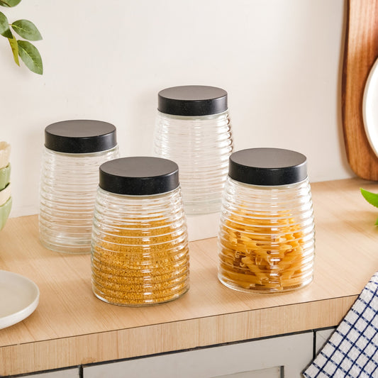 Ring Glass Kitchen Jars With Lid Set Of 4 1400ml