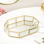 Luxe Geometric Mirrored Vanity Tray Gold