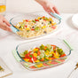 Borosilicate Glass Baking Dish With Handle Set Of 2