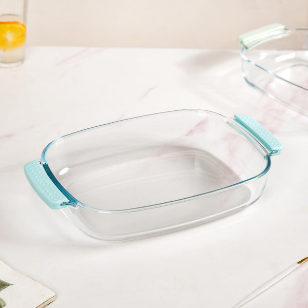 Glass Baking Dish With Heat Protect Silicon Covers Set Of 2