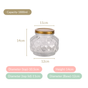 Diamond Textured Airtight Glass Kitchen Jar Set Of 2 1800ml