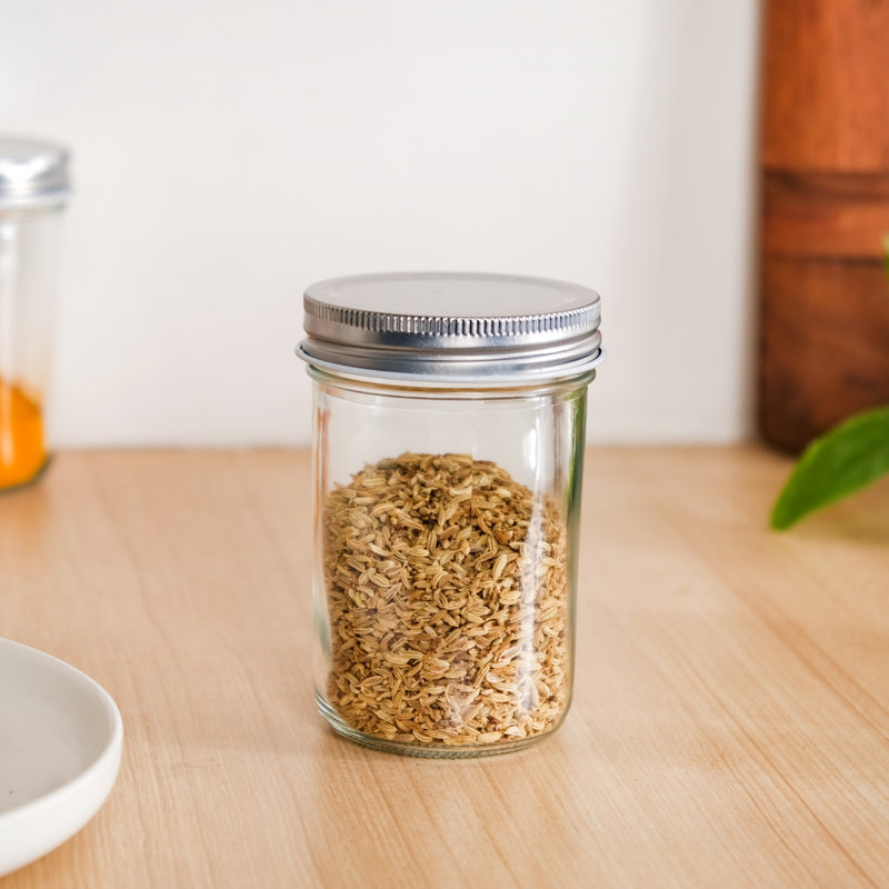 Spice Jars With Lid For Kitchen Set Of 6 250ml