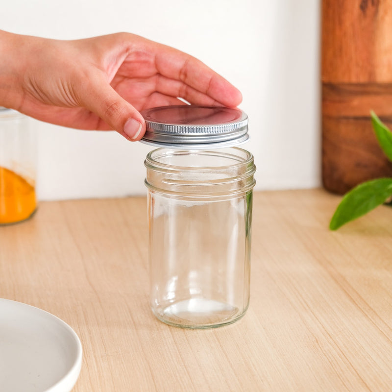 Spice Jars With Lid For Kitchen Set Of 6 250ml